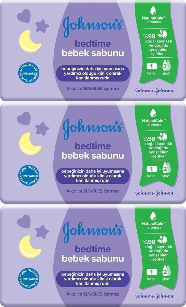 Johnson'S Johnsons Baby Bedtime Natural Bebek Sabunu 90Gr (3 Lü Set) - Image 1