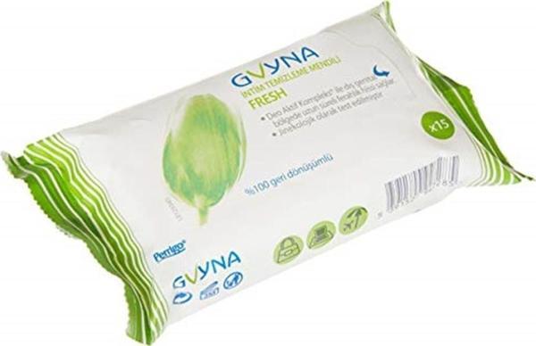 Gvyna Fresh Intim Temizleme Mendili 15' Li 1 Paket(1 X 15 Adet) - Image 1