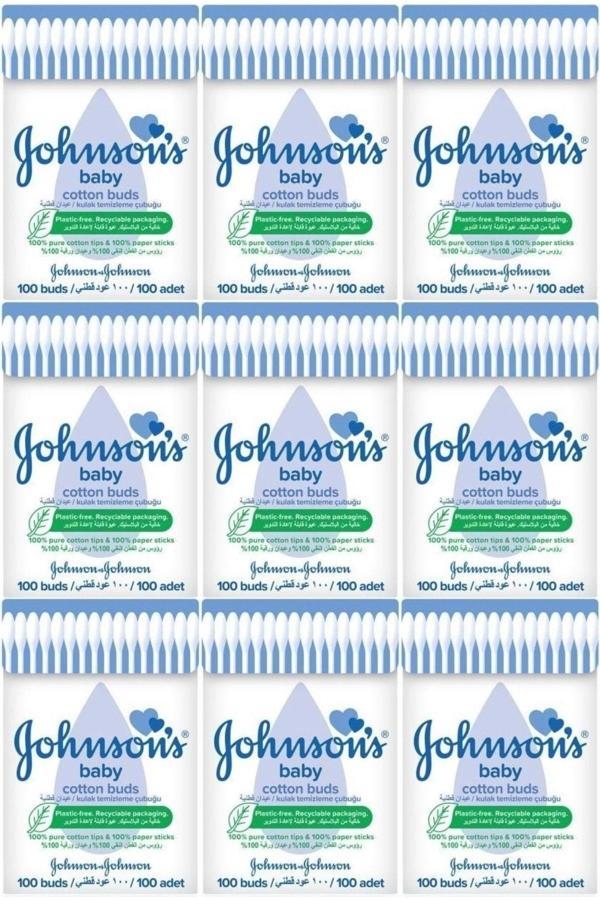 Johnson'S Johnsons Baby Kulak Temizleme Çubuğu 100 Adet (9 Lu Set) - Image 1