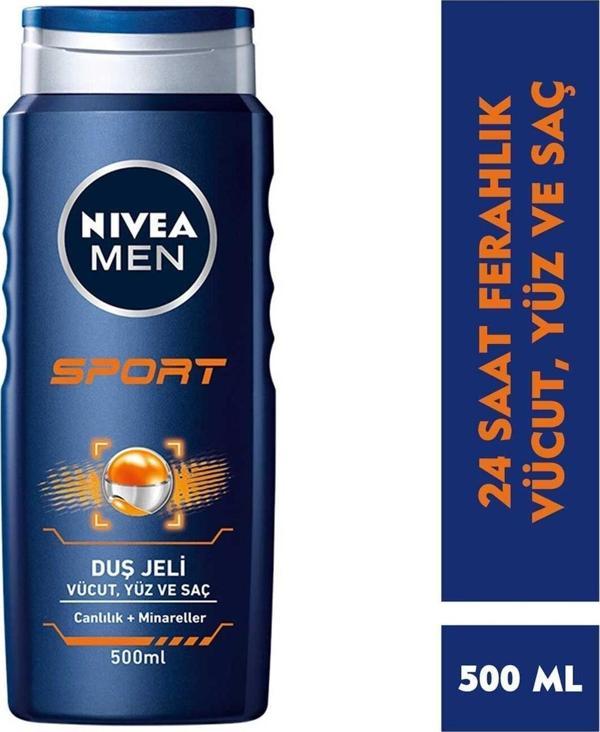 Nivea Men Saç Ve Yüz Ve Vücut Jeli Sport 500 Ml - Image 1