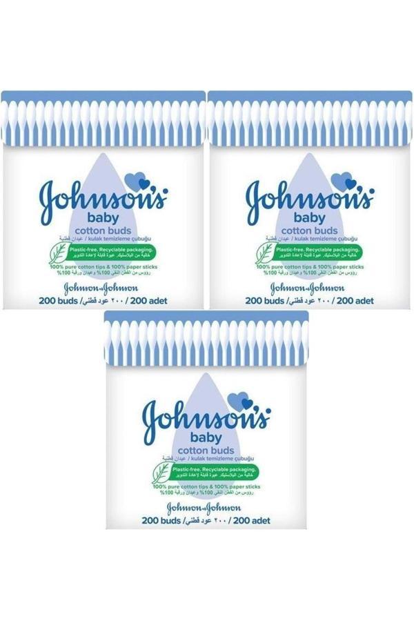 Johnson'S Johnsons Baby Kulak Temizleme Çubuğu 200 Adet (3 Lü Set) - Image 1