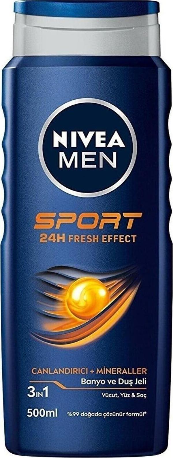 Nivea Men Sport  Erkekler Için Saç Ve Vücut Şampuanı 500Ml X 2 Adet - Image 1
