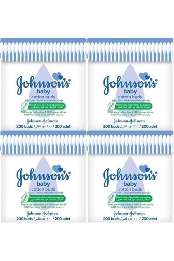 Johnson'S Johnsons Baby Kulak Temizleme Çubuğu 200 Adet (4 Lü Set) - Image 1