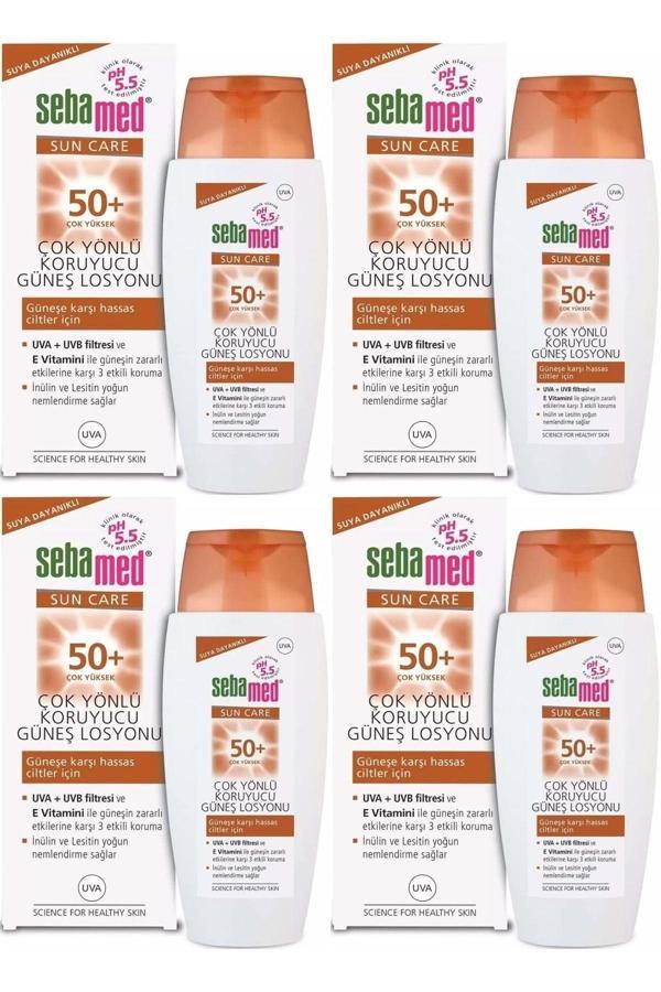 Sebamed Sun Care Çok Yönlü Koruyucu Güneş Losyonu 50 Faktör 150Ml (4 Lü Set) - Image 1