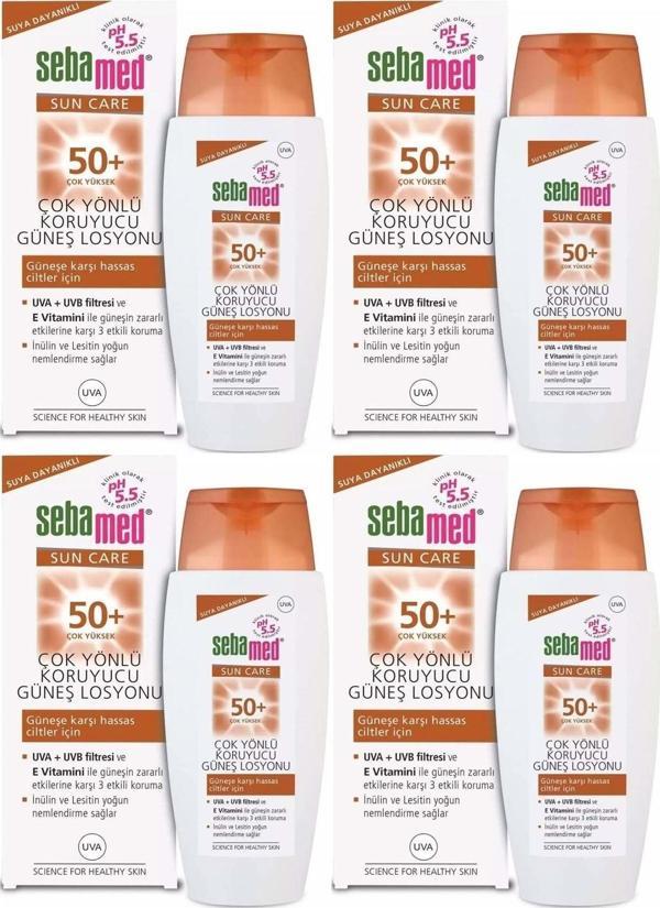 Sebamed Sun Care Çok Yönlü Koruyucu Güneş Losyonu 50 Faktör 150Ml (4 Lü Set) - Image 1