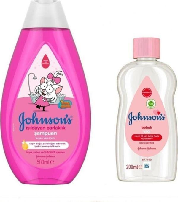 Johnson'S Kral Şakir Işıldayan Parlaklık Şampuan 500 Ml Bebek Yağı 200 Ml - Image 1