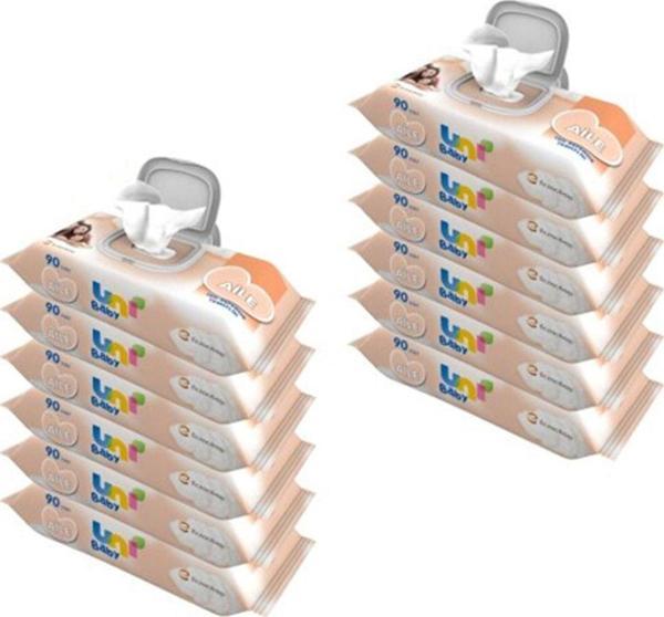 Uni Baby Aile Islak Mendil 12Li 1080 Yaprak Kapaklı Aile - Image 1
