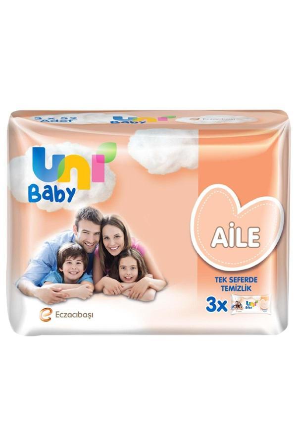 Uni Baby Aile Islak Mendil 3 Lü 156 Yaprak - Image 1