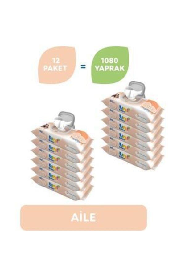 Uni Baby Aile Islak Mendil 90 Lı 12Adet - Image 1