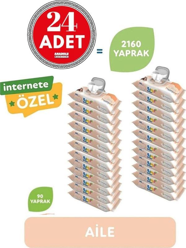 Uni Baby Aile Islak Mendil 90Lı 24 Adet - Image 1