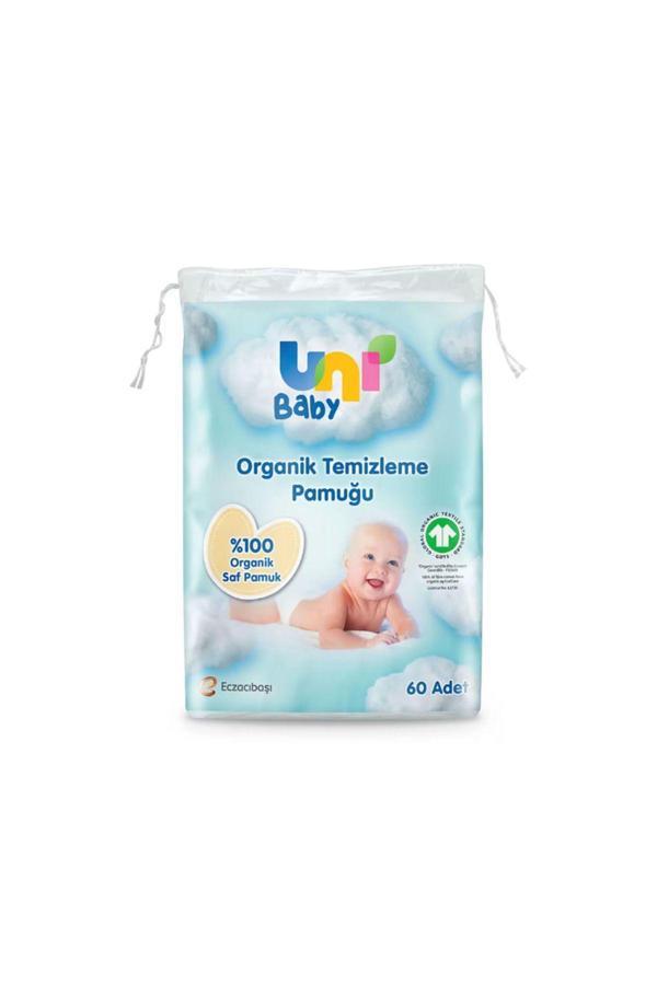 Uni Baby Organik Temizleme Pamuğu 60 Adet - Image 1