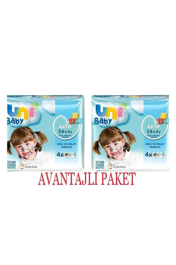 Uni Baby Aktif 24+ Ay 8 X 52 Adet Islak Mendil 416 Yaprak - Image 1