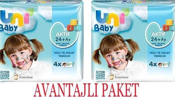 Uni Baby Aktif 24+ Ay 8 X 52 Adet Islak Mendil 416 Yaprak - Image 1