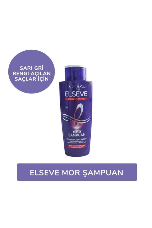 Elseve Mor Şampuan 200 Ml-Saç Rengi Turunculaşma Karşıtı Ürün - Image 1