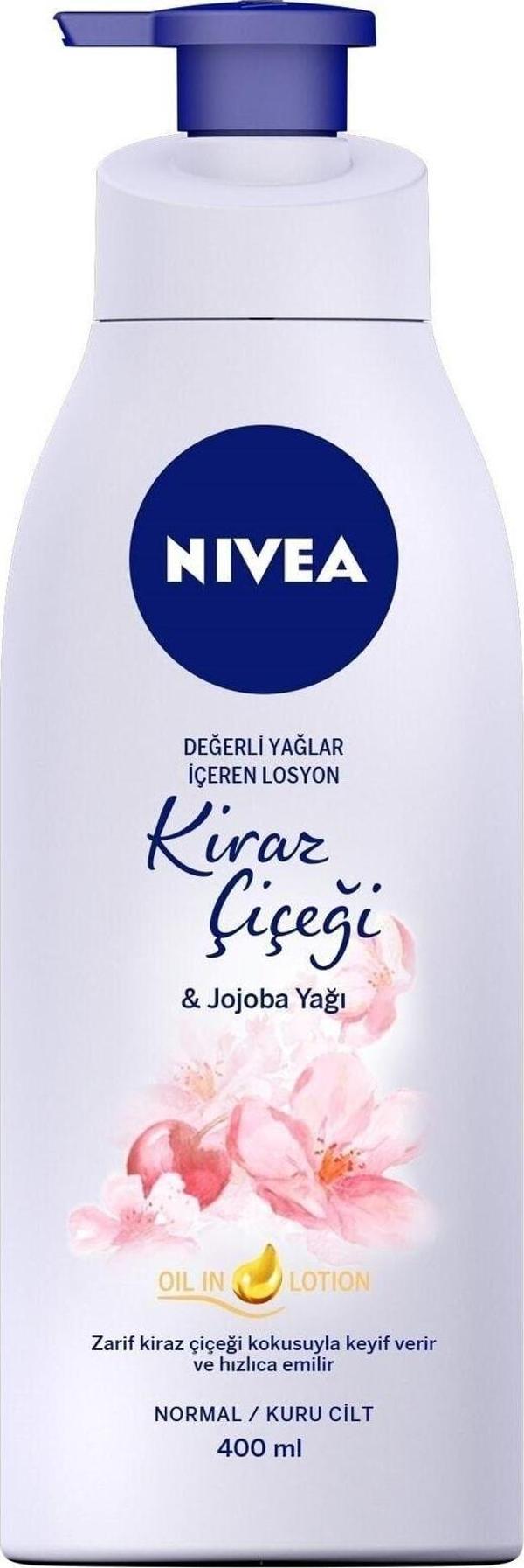 Nivea Vücut Losyonu Değerli Yağlar,Kiraz Ve Jojoba Yağı 400Ml,Normal Ve Kuru Ciltler-Naturals Beauty-- - Image 1