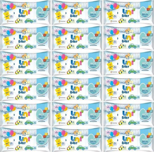 Uni Baby Aktif Oyna & Öğren Islak Mendil 52'Li X 18 Adet - Image 1