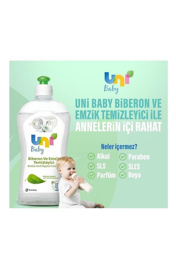 Uni Baby Paraben Içermeyen Biberon Emzik Temizleyici 500 Ml - Image 1