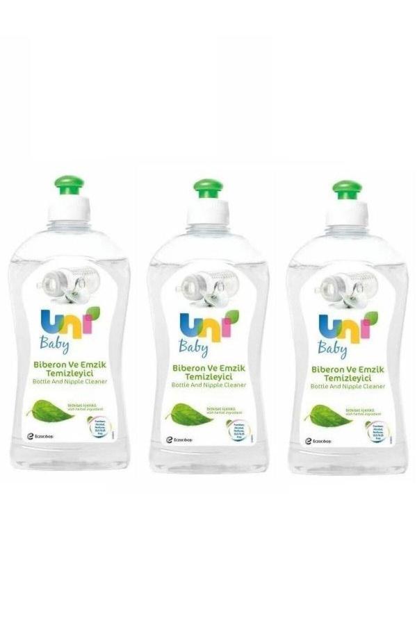 Uni Baby Paraben Içermeyen Biberon Emzik Temizleyici 500 Ml*3 Adet - Image 1