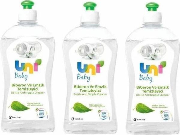 Uni Baby Paraben Içermeyen Biberon Emzik Temizleyici 500 Ml*3 Adet - Image 1