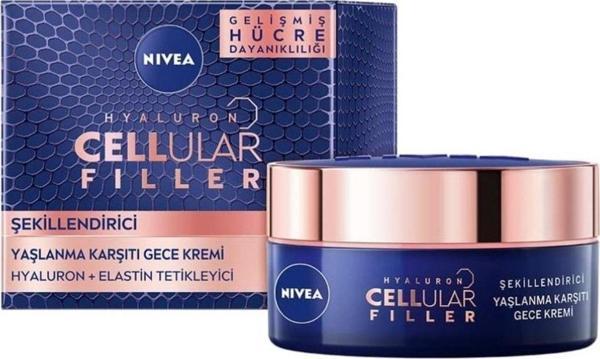 Nivea Cellular Bakuchiol Expert Lift Gelişmiş Yaşlanma Karşıtı Gece Yüz Kremi 50Ml - Image 1