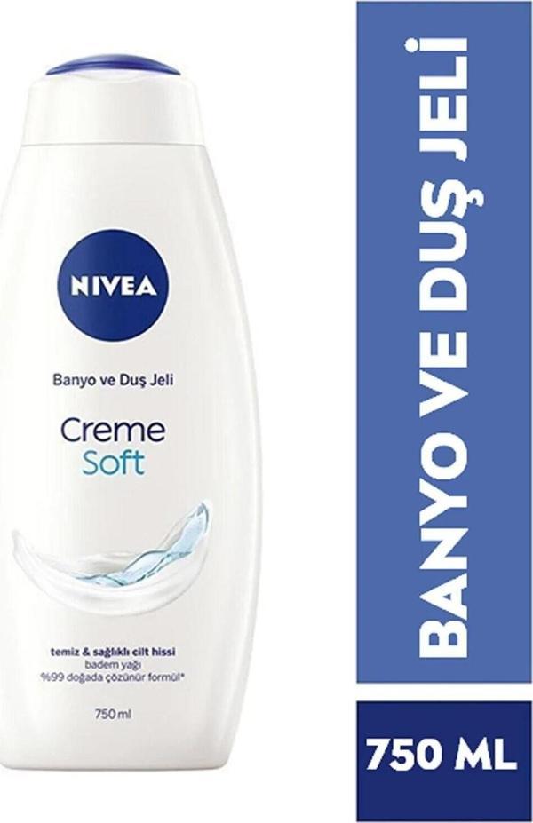 Nivea Creme Soft Shower Gel 750 Ml Duş Jeli X 2 Adet - Image 1