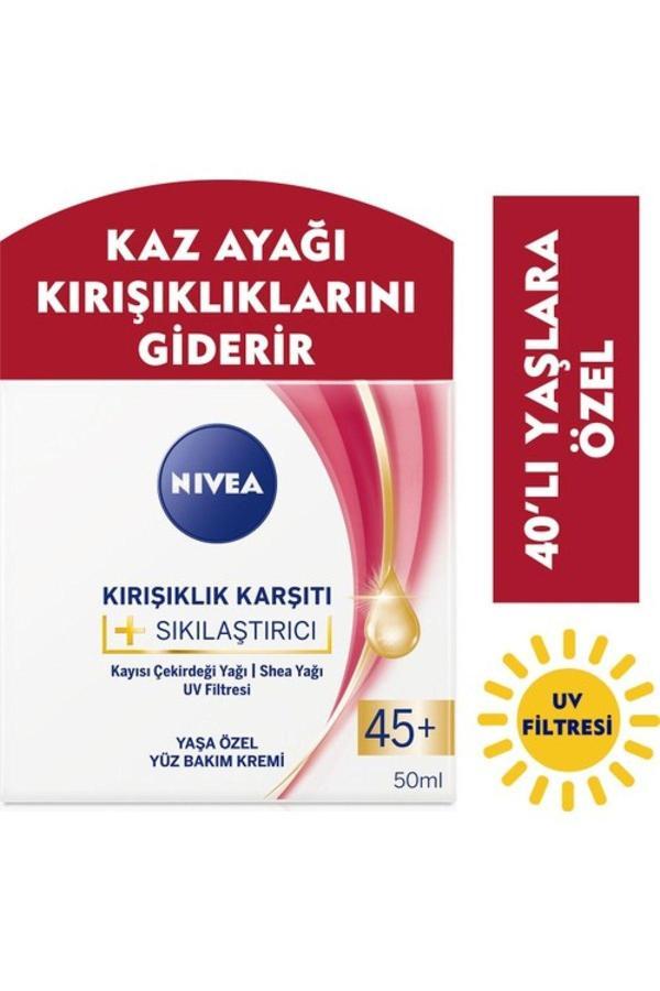 Nivea Yüz Kremi Sıkılaştırıcı- Kırışıklık Karşıtı 45 Yaş+ 50 Ml - Image 1
