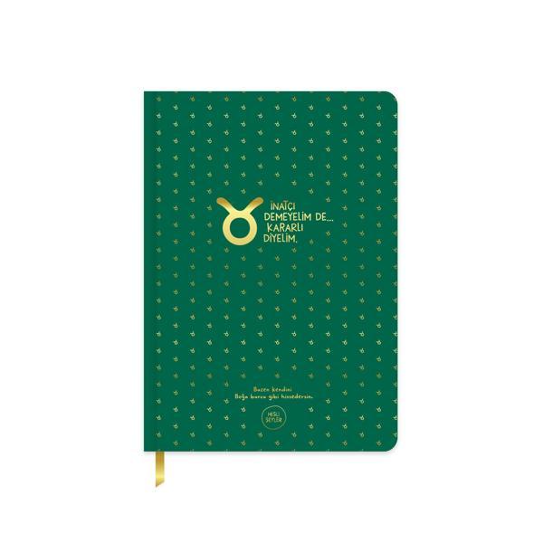 Hisli Şeyler A5 96 Yp.Çizgili Sert Kapak Ciltli Defter-Boğa Burcu - Image 1