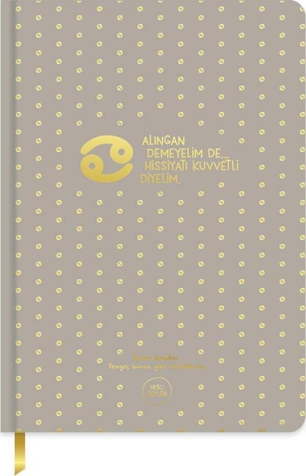 Hisli Şeyler A5 96 Yp.Çizgili Sert Kapak Ciltli Defter-Yengeç Burcu - Image 1
