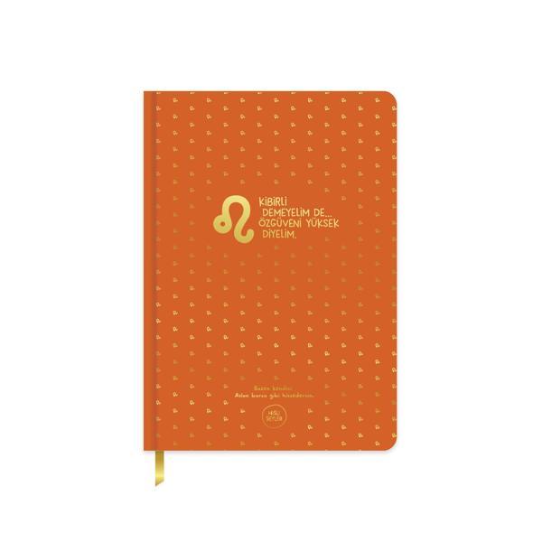 Hisli Şeyler A5 96 Yp.Çizgili Sert Kapak Ciltli Defter-Aslan Burcu - Image 1