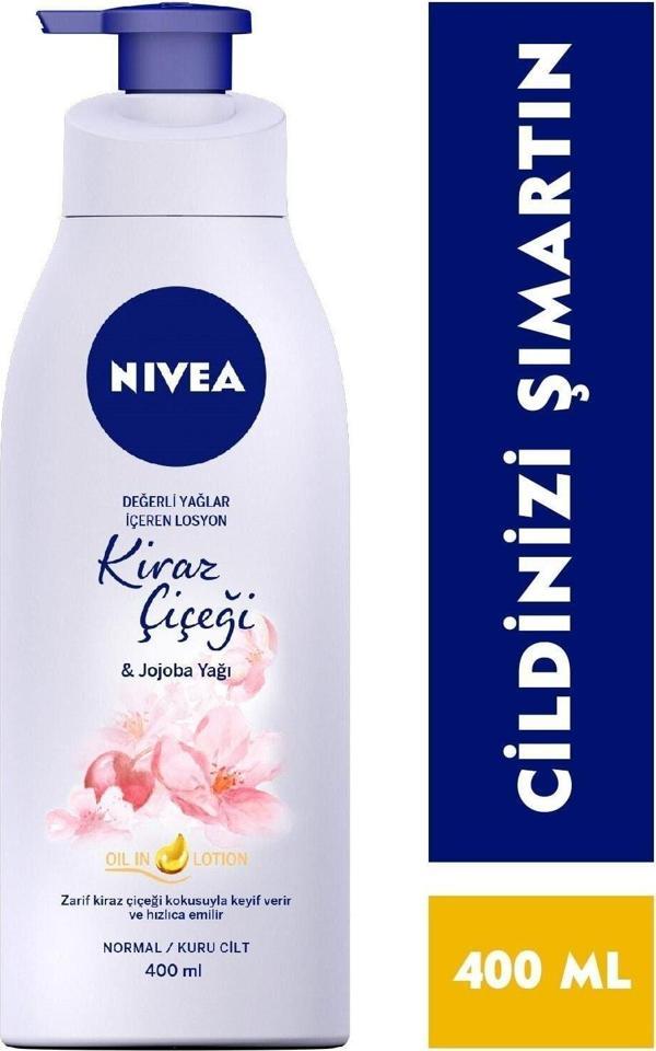 Nivea Değerli Yağlar Içeren Kiraz Çiçeği & Jojoba Yağı Vücut Losyonu 400Ml - Image 1