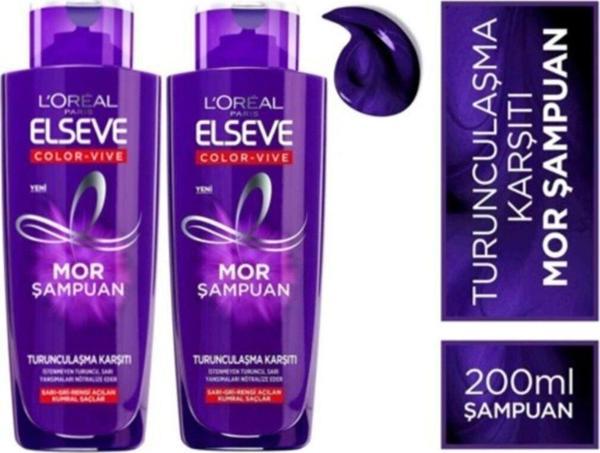 Elseve Turunculaşma Karşıtı Mor Şampuan 200 Ml 2Li Set El-M6119S - Image 1