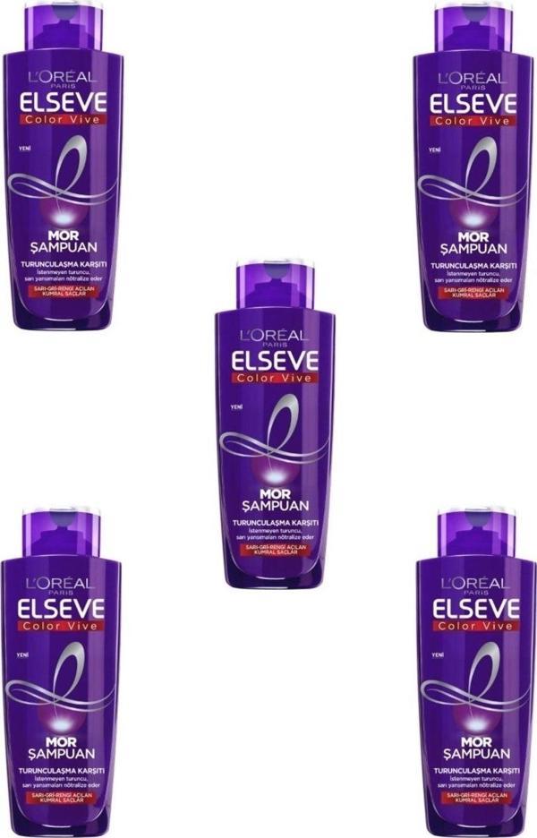 Elseve Turunculaşma Karşıtı Mor Şampuan 200 Ml X 5 Adet - Image 1