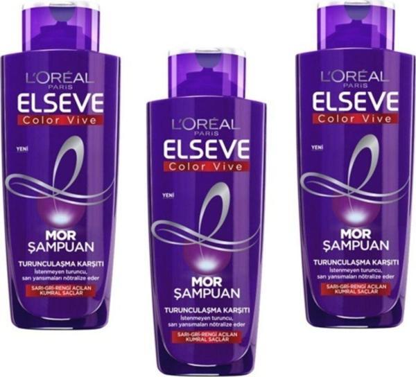 Elseve Turunculaşma Karşıtı Mor Şampuan 200 Ml X3 Adet - Image 1
