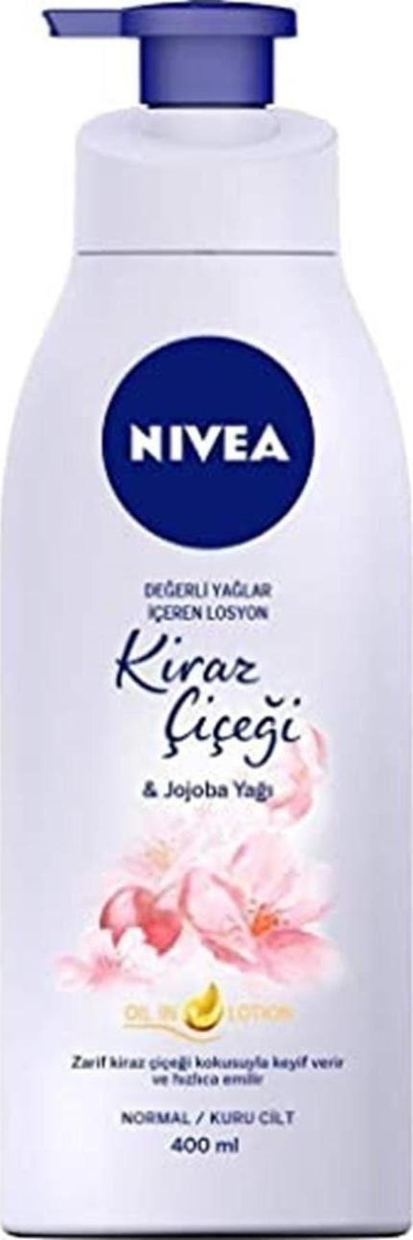 Nivea Değerli Yağlar Içeren Vücut Losyonu Kiraz Çiçeği & Jojoba Yağı, Normal / Kuru Ciltler Için (4 - Image 1