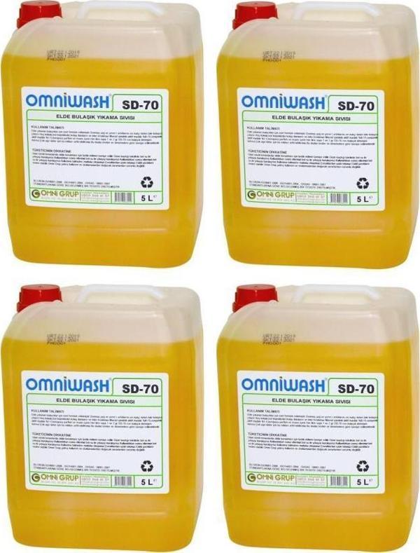 Omniwash SD-70 Elde Bulaşık Yıkama Deterjanı 4 x 5000ml - Image 1