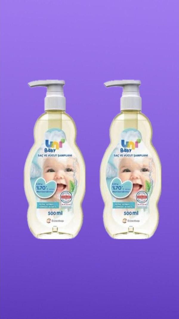Uni Baby Saç Ve Vücut Şampuan 500 Ml 2 Adet - Image 1