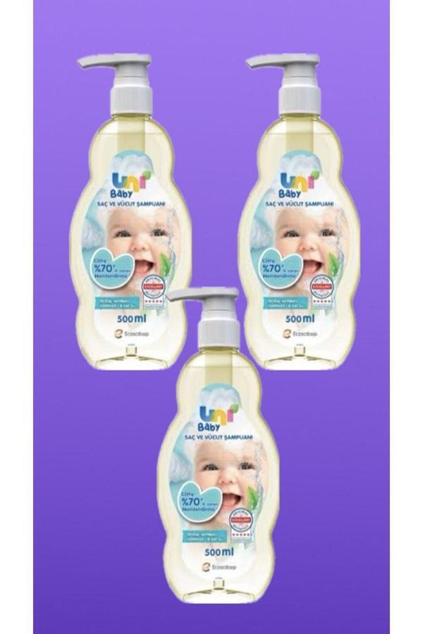 Uni Baby Saç Ve Vücut Şampuan 500 Ml 3 Adet - Image 1