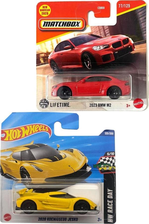 2 Araç Set - 2023 Bmw M2 & Hot Wheels 2020 Koenigsegg Jesko (1/64) - Image 1