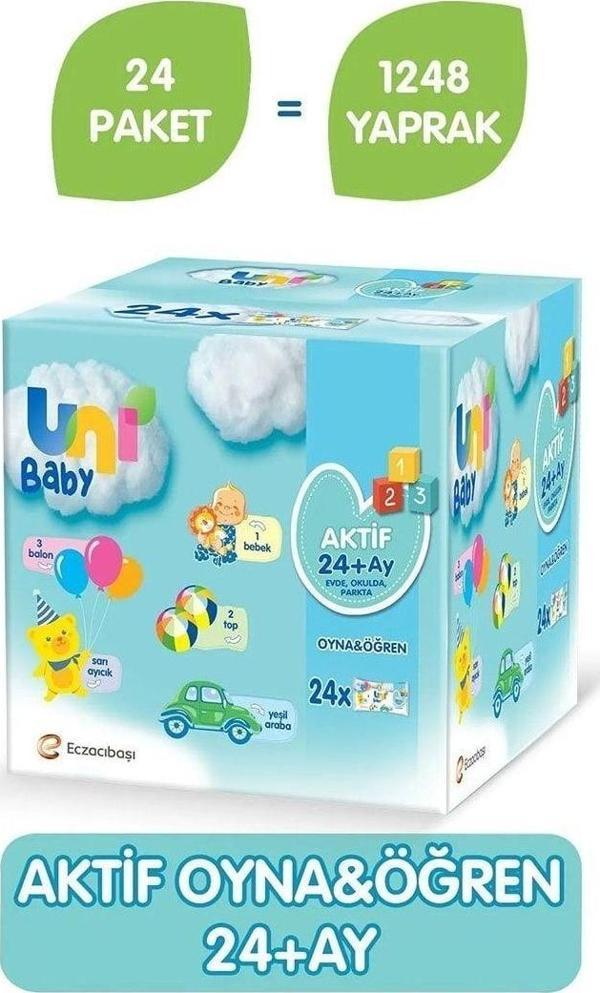 Uni Baby Aktif Oyna Öğren Islak Mendil 24Lü Paket 52X24 - Image 1