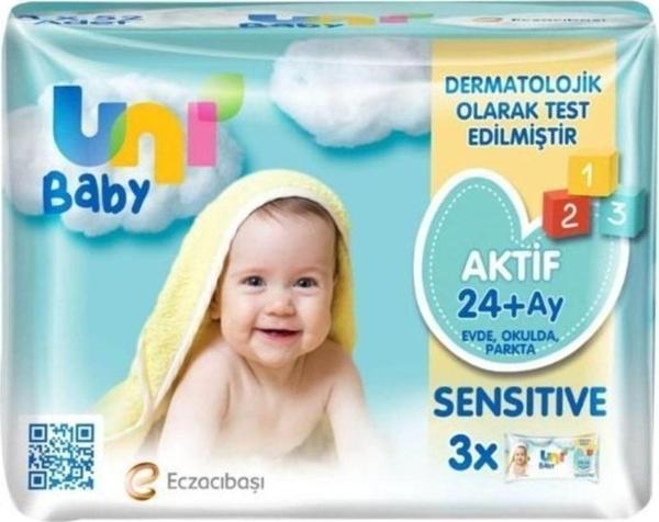Uni Baby Aktif Sensitive Islak Havlu 12X52Li 624 Yaprak - Image 1