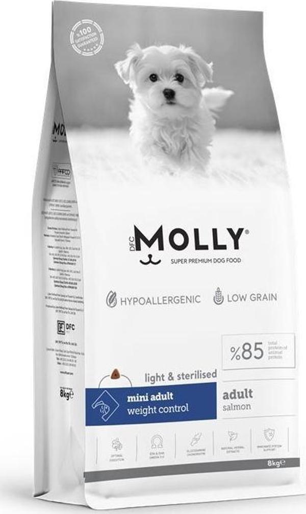 Molly Mini Irk Kısırlaştırılmış Köpek Maması Somonlu 8 Kg - Image 1