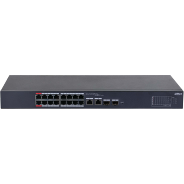 DAHUA CS4218-16ET-240, 16Port, Megabit, PoE 240W, 2 Port SFP Gigabit Combo, Cloud Yönetilebilir, Switch - Image 1