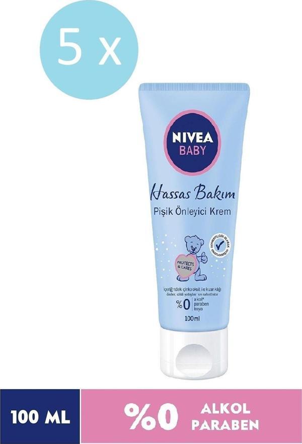 Nivea Hassas Bakım Pişik Önleyici Kremi 100 Ml X 5 Adet - Image 1