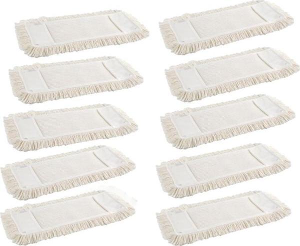 Omniclean 50 cm Nemli Mop Yedek Bez Beyaz 10 Adet - Image 1