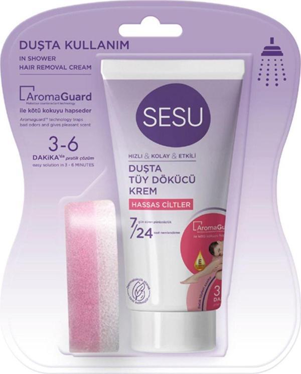 Sesu Duşta Tüy Dökücü Krem Hassas Ciltler 150 Ml - Image 1