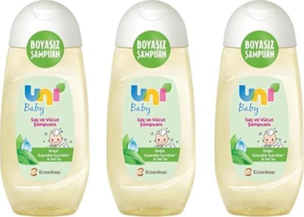 Uni Baby Bebek Saç Ve Vücut Şampuanı 200 Ml X 3 Adet - Image 1