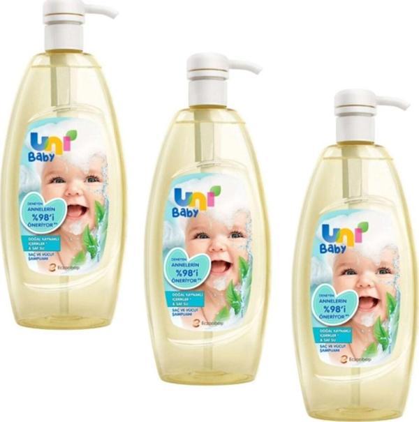 Uni Baby Bebek Saç Ve Vücut Şampuanı 700 Ml 3 Adet - Image 1