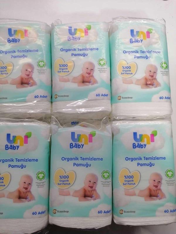 Uni Baby Bebek Temizleme Pamuğu 60 Lı X 6 Adet - Image 1