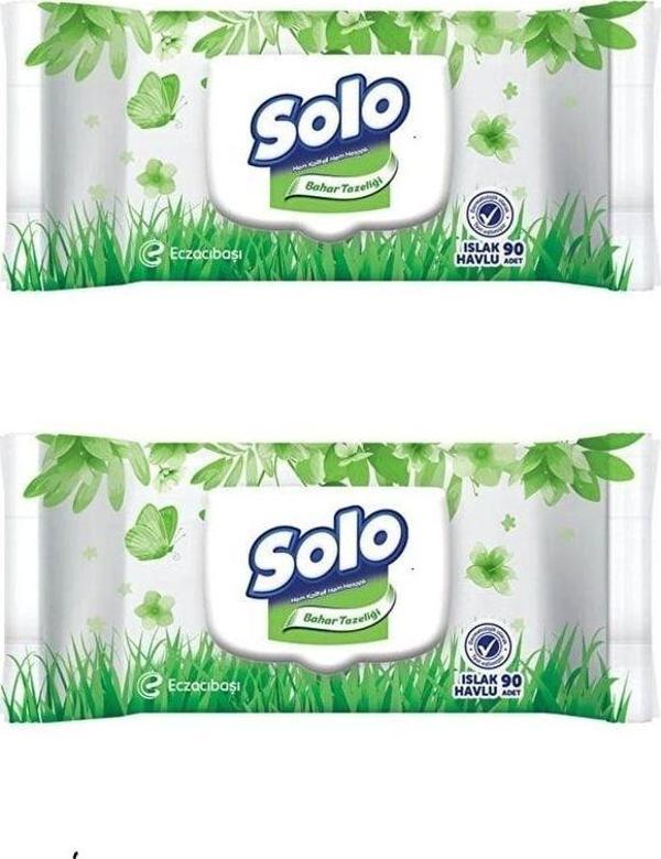 Solo Islak Havlu Bahar Tazeliği 90 Lı (2Adet) - Image 1