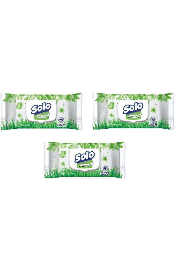 Solo Islak Havlu Bahar Tazeliği 90 Lı (3Adet) - Image 1